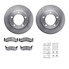 6312-40014 Brake Rotors with 3000-Series Ceramic Brake Pads Kit with Hardware, 1980-1993 Mopar, Position: Front - image 1