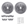 6312-40016 Brake Rotors with 3000-Series Ceramic Brake Pads Kit with Hardware, 1985-1997 Mopar, Position: Front - image 1