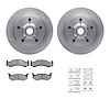 6312-40018 Brake Rotors with 3000-Series Ceramic Brake Pads Kit with Hardware, 1994-1997 Mopar, Position: Front - image 1