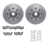 6312-40021 Brake Rotors with 3000-Series Ceramic Brake Pads Kit with Hardware, 1978-1981 Mopar, Position: Front - image 1