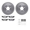 6312-40050 Brake Rotors with 3000-Series Ceramic Brake Pads Kit with Hardware, 1993-2004 Mopar, Position: Rear - image 1