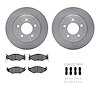 6312-40052 Brake Rotors with 3000-Series Ceramic Brake Pads Kit with Hardware, 1991-1995 Mopar, Position: Front - image 1