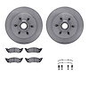 6312-40056 Brake Rotors with 3000-Series Ceramic Brake Pads Kit with Hardware, 1993-1996 Mopar, Position: Front - image 1