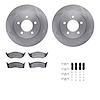 6312-40058 Brake Rotors with 3000-Series Ceramic Brake Pads Kit with Hardware, 1993-1997 Mopar, Position: Front - image 1