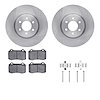 6312-40061 Brake Rotors with 3000-Series Ceramic Brake Pads Kit with Hardware, 1992-2002 Mopar, Position: Front - image 1