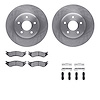 6312-40070 Brake Rotors with 3000-Series Ceramic Brake Pads Kit with Hardware, 2003-2008 Mopar, Position: Rear - image 1