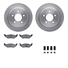 6312-40072 Brake Rotors with 3000-Series Ceramic Brake Pads Kit with Hardware, 1997-2000 Mopar, Position: Rear - image 1