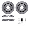 6312-40075 Brake Rotors with 3000-Series Ceramic Brake Pads Kit with Hardware, 1999-2004 Mopar, Position: Front - image 1