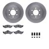 6312-40076 Brake Rotors with 3000-Series Ceramic Brake Pads Kit with Hardware, 1998-1999 Mopar, Position: Front - image 1