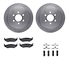 6312-40085 Brake Rotors with 3000-Series Ceramic Brake Pads Kit with Hardware, 2003-2003 Mopar, Position: Rear - image 1
