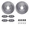 6312-40099 Brake Rotors with 3000-Series Ceramic Brake Pads Kit with Hardware, 2012-2016 Mopar, Position: Rear - image 1