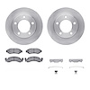 6312-42003 Brake Rotors with 3000-Series Ceramic Brake Pads Kit with Hardware, 1976-1978 Mopar, Position: Front - image 1