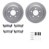 6312-42020 Brake Rotors with 3000-Series Ceramic Brake Pads Kit with Hardware, 1993-1998 Mopar, Position: Rear - image 1