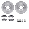 6312-42023 Brake Rotors with 3000-Series Ceramic Brake Pads Kit with Hardware, 2002-2007 Mopar, Position: Front - image 1