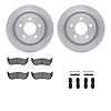 6312-42025 Brake Rotors with 3000-Series Ceramic Brake Pads Kit with Hardware, 2003-2007 Mopar, Position: Rear - image 1