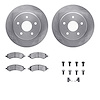 6312-42030 Brake Rotors with 3000-Series Ceramic Brake Pads Kit with Hardware, 2008-2012 Mopar, Position: Front