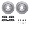 6312-42037 Brake Rotors with 3000-Series Ceramic Brake Pads Kit with Hardware, 2007-2012 Mopar, Position: Rear - image 1