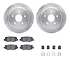 6312-42038 Brake Rotors with 3000-Series Ceramic Brake Pads Kit with Hardware, 2007-2018 Mopar, Position: Rear - image 1