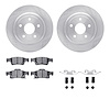 6312-42041 Brake Rotors with 3000-Series Ceramic Brake Pads Kit with Hardware, Fits Select Mopar, Position: Rear - image 1