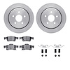 6312-42042 Brake Rotors with 3000-Series Ceramic Brake Pads Kit with Hardware, Fits Select Mopar, Position: Rear - image 1