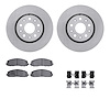 6312-42043 Brake Rotors with 3000-Series Ceramic Brake Pads Kit with Hardware, Fits Select Mopar, Position: Front - image 1