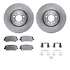 6312-42045 Brake Rotors with 3000-Series Ceramic Brake Pads Kit with Hardware, 2015-2015 Mopar, Position: Front - image 1