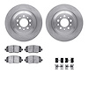 6312-42048 Brake Rotors with 3000-Series Ceramic Brake Pads Kit with Hardware, Fits Select Mopar, Position: Rear - image 1