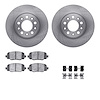 6312-42049 Brake Rotors with 3000-Series Ceramic Brake Pads Kit with Hardware, Fits Select Mopar, Position: Rear - image 1