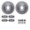 6312-42050 Brake Rotors with 3000-Series Ceramic Brake Pads Kit with Hardware, Fits Select Mopar, Position: Rear - image 1