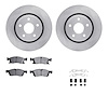 6312-42054 Brake Rotors with 3000-Series Ceramic Brake Pads Kit with Hardware, Fits Select Mopar, Position: Front - image 1