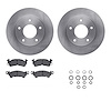 6312-45002 Brake Rotors with 3000-Series Ceramic Brake Pads Kit with Hardware, 1977-1978 GM, Position: Rear - image 1