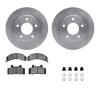 6312-45004 Brake Rotors with 3000-Series Ceramic Brake Pads Kit with Hardware, 1983-1990 GM, Position: Front - image 1