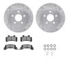 6312-45006 Brake Rotors with 3000-Series Ceramic Brake Pads Kit with Hardware, 1980-1989 GM, Position: Front - image 1