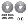 6312-45011 Brake Rotors with 3000-Series Ceramic Brake Pads Kit with Hardware, 2006-2010 GM, Position: Rear - image 1