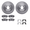 6312-45012 Brake Rotors with 3000-Series Ceramic Brake Pads Kit with Hardware, 1997-2005 GM, Position: Front - image 1