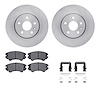 6312-45025 Brake Rotors with 3000-Series Ceramic Brake Pads Kit with Hardware, 2010-2015 GM, Position: Front - image 1
