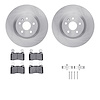 6312-45030 Brake Rotors with 3000-Series Ceramic Brake Pads Kit with Hardware, 2010-2015 GM, Position: Front - image 1