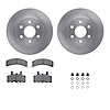 6312-46007 Brake Rotors with 3000-Series Ceramic Brake Pads Kit with Hardware, 1998-1999 GM, Position: Front - image 1