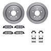 6312-46018 Brake Rotors with 3000-Series Ceramic Brake Pads Kit with Hardware, 1997-2013 GM, Position: Rear - image 1