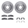 6312-46026 Brake Rotors with 3000-Series Ceramic Brake Pads Kit with Hardware, 2003-2008 GM, Position: Front - image 1