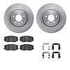 6312-46042 Brake Rotors with 3000-Series Ceramic Brake Pads Kit with Hardware, 2014-2019 GM, Position: Front - image 1