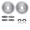 6312-46047 Brake Rotors with 3000-Series Ceramic Brake Pads Kit with Hardware, 2008-2015 GM, Position: Rear - image 1