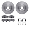 6312-46050 Brake Rotors with 3000-Series Ceramic Brake Pads Kit with Hardware, 2011-2017 GM, Position: Front - image 1