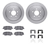 6312-46060 Brake Rotors with 3000-Series Ceramic Brake Pads Kit with Hardware, 2013-2019 GM, Position: Rear - image 1