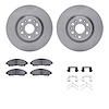 6312-46063 Brake Rotors with 3000-Series Ceramic Brake Pads Kit with Hardware, 2017-2020 GM, Position: Front - image 1