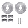 6312-47002 Brake Rotors with 3000-Series Ceramic Brake Pads Kit with Hardware, 1963-1982 GM, Position: Rear, Front - image 1