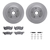 6312-47005 Brake Rotors with 3000-Series Ceramic Brake Pads Kit with Hardware, 1970-1981 GM, Position: Front - image 1