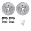 6312-47013 Brake Rotors with 3000-Series Ceramic Brake Pads Kit with Hardware, 1978-1978 GM, Position: Front - image 1