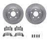 6312-47022 Brake Rotors with 3000-Series Ceramic Brake Pads Kit with Hardware, 1990-1991 GM, Position: Front - image 1