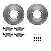 6312-47026 Brake Rotors with 3000-Series Ceramic Brake Pads Kit with Hardware, 1986-1994 Suzuki, Position: Front - image 1